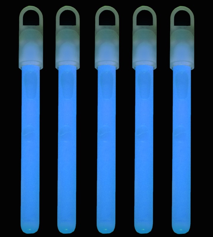6″ Slim Blue Premium Glow Sticks (pack Of 50)