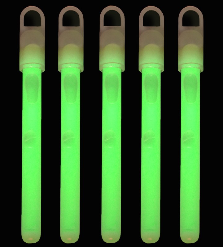 6″ Slim Green Premium Glow Sticks (pack Of 50)