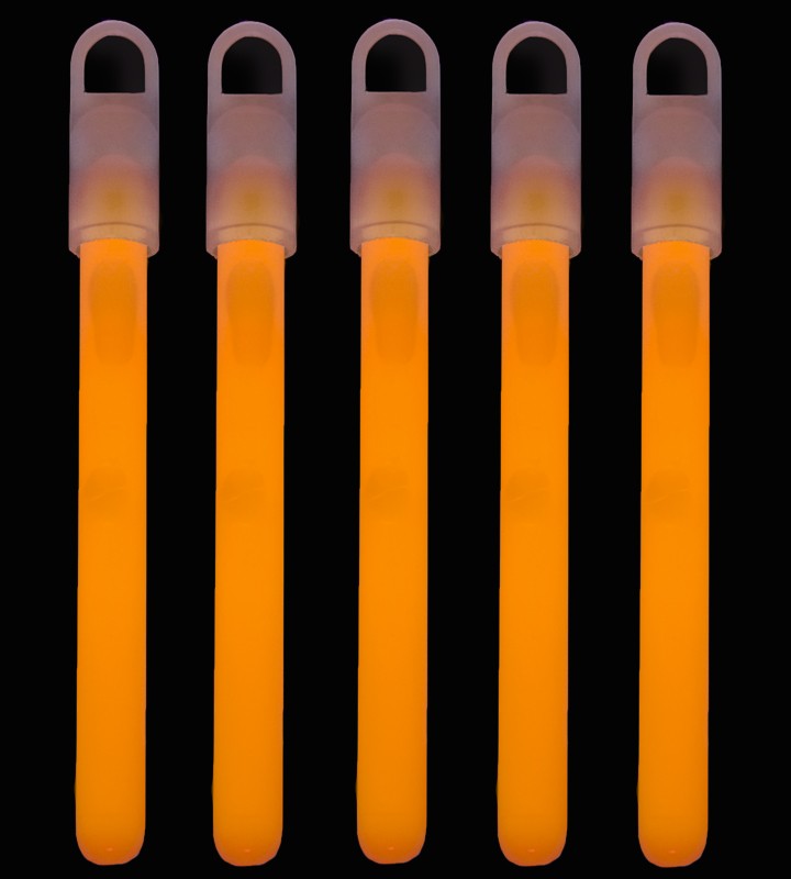 6″ Slim Orange Premium Glow Sticks (pack Of 50)