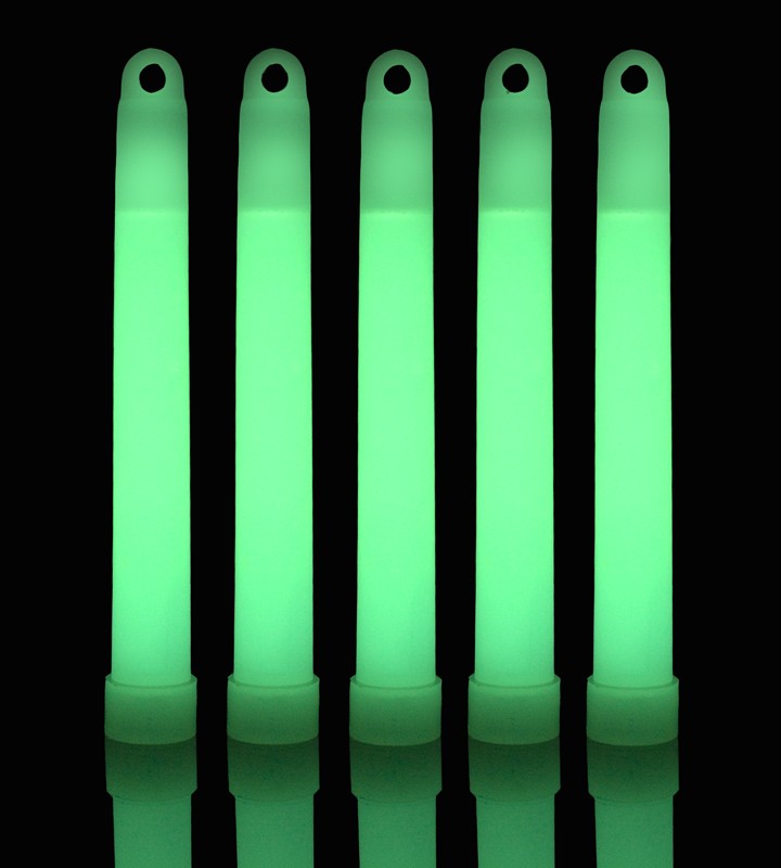 6″ Green Premium Glow Sticks (pack Of 25)