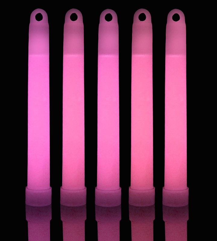 6″ Pink Premium Glow Sticks (pack Of 25)