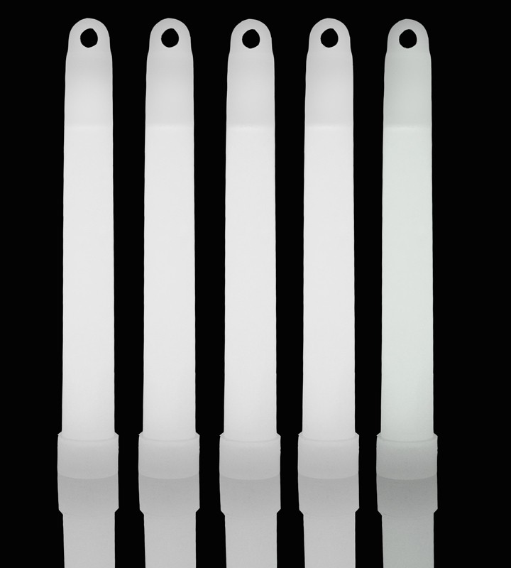 6″ White Premium Glow Sticks (pack Of 25)