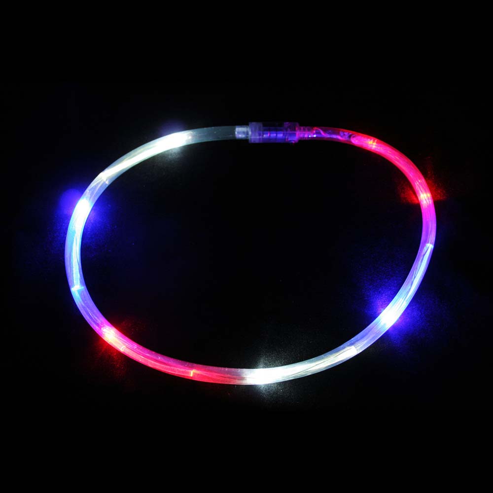 Necklace – 6 LED Chaser ( RED/WHITE/BLUE )