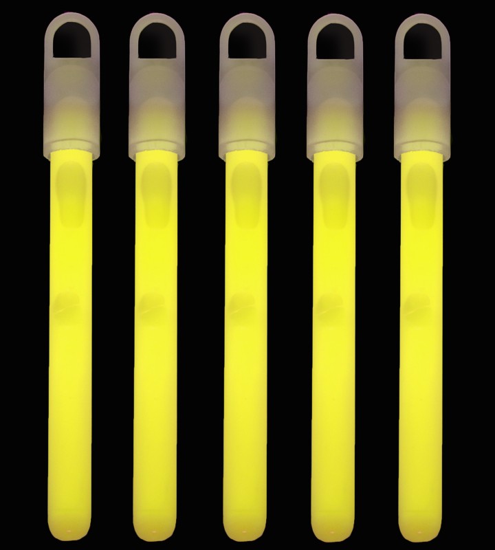 Slim Yellow 6 Inch Glow Sticks