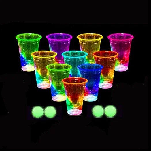 10 Count 14oz Colors Mixed Glow Party Cups